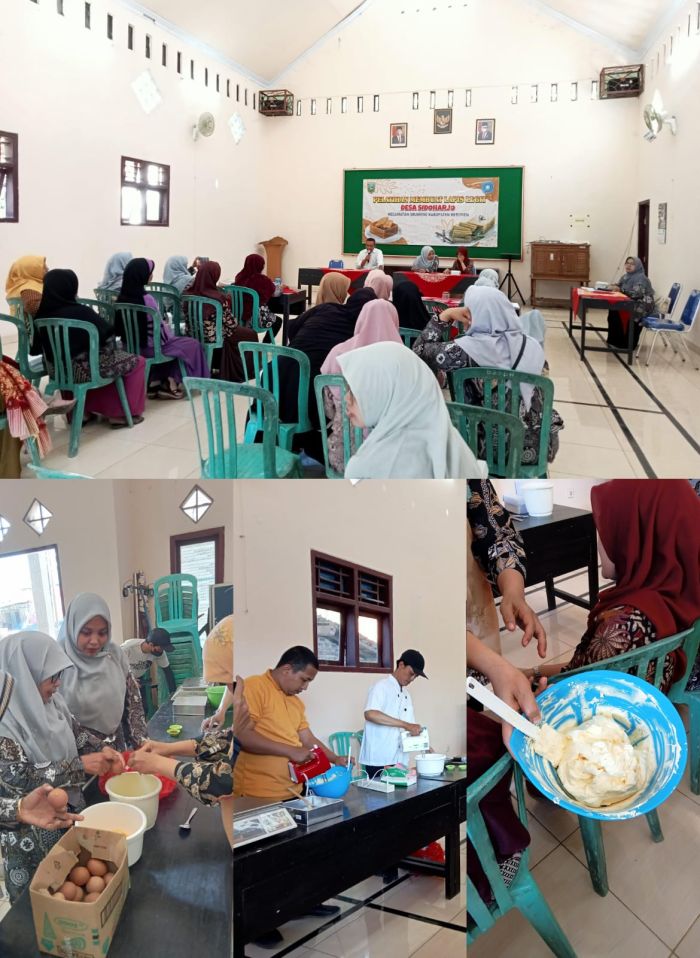 Meningkatkan Kreativitas ibu-ibu PKK Desa Sidoharjo Kecamatan Sruweng Melalui Pelatihan Pembuatan “Lapis Legit” 02